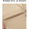 COOFANDY Stretch Mens Dress Shirts Wrinkle Free Long Sleeve Dress Shirt Muscle Fit Button Down Shirt(Light Khaki)