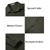 COOFANDY Stretch Mens Dress Shirts Wrinkle Free Long Sleeve Dress Shirt Muscle Fit Button Down Shirt(Olive Green)