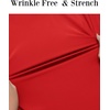 COOFANDY Stretch Mens Dress Shirts Wrinkle Free Long Sleeve Dress Shirt Muscle Fit Button Down Shirt(Red)