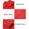 COOFANDY Stretch Mens Dress Shirts Wrinkle Free Long Sleeve Dress Shirt Muscle Fit Button Down Shirt(Red)