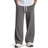 COOFANDY Baggy Sweatpants Men Wide Leg Cotton Joggers for Men with Pockets | 2 in 1 Design, Ankle Drawcord, Cotton Blend, Wide Leg, 3 Deep Pockets, Drawstring Waist, Y2K, Loungewear, Gym Workout(Dark Gray)