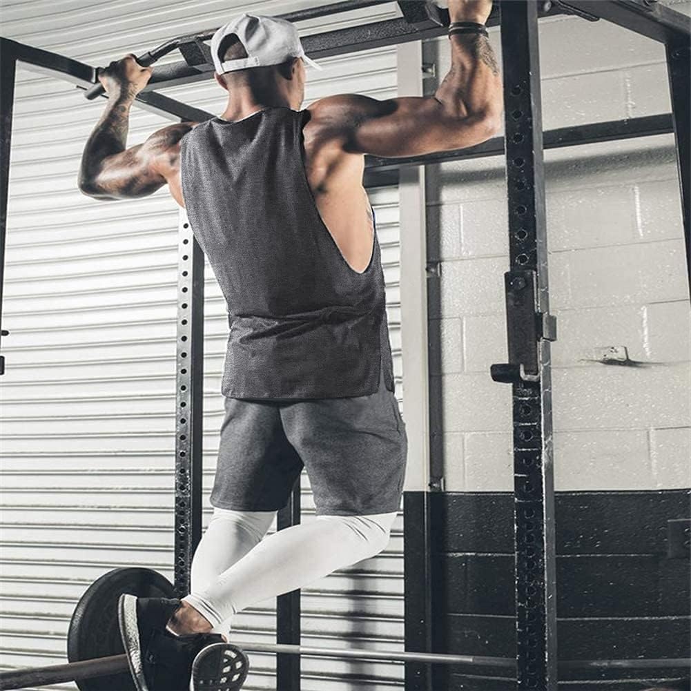 image:imageCOOFANDY Men Workout Tank Top 2 Pack Gym Bodybuilding Sleeveless T Shirts Cut Off Muscle Shirts MoistureWicking Tees Drop Arm Open Side Round Neck Design Fitness Running Jogging Tank Top ShirtsBlackDark Grey2pcs