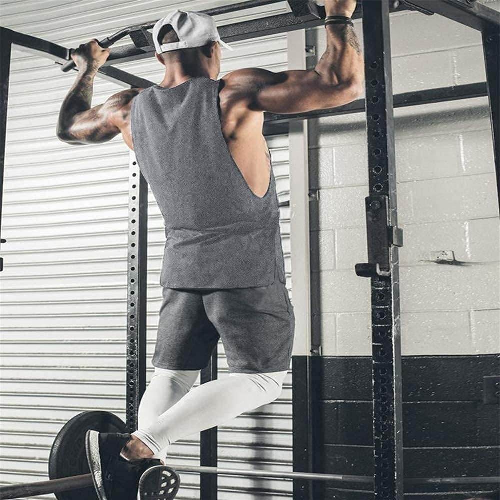 image:imageCOOFANDY Men Workout Tank Top 2 Pack Gym Bodybuilding Sleeveless T Shirts Cut Off Muscle Shirts MoistureWicking Tees Drop Arm Open Side Round Neck Design Fitness Running Jogging Tank Top ShirtsBlackGrey2pcs