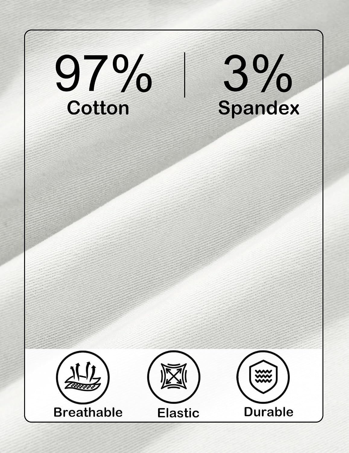 image:imageCOOFANDY Mens Casual Cargo Shorts 10 Cotton Chino Shorts with 6 Pockets Drawstring Elastic Waist Knee Length Loose Fit Summer Twill Fabric Work Shorts for Hiking Walking Outdoor StreetwearWhite