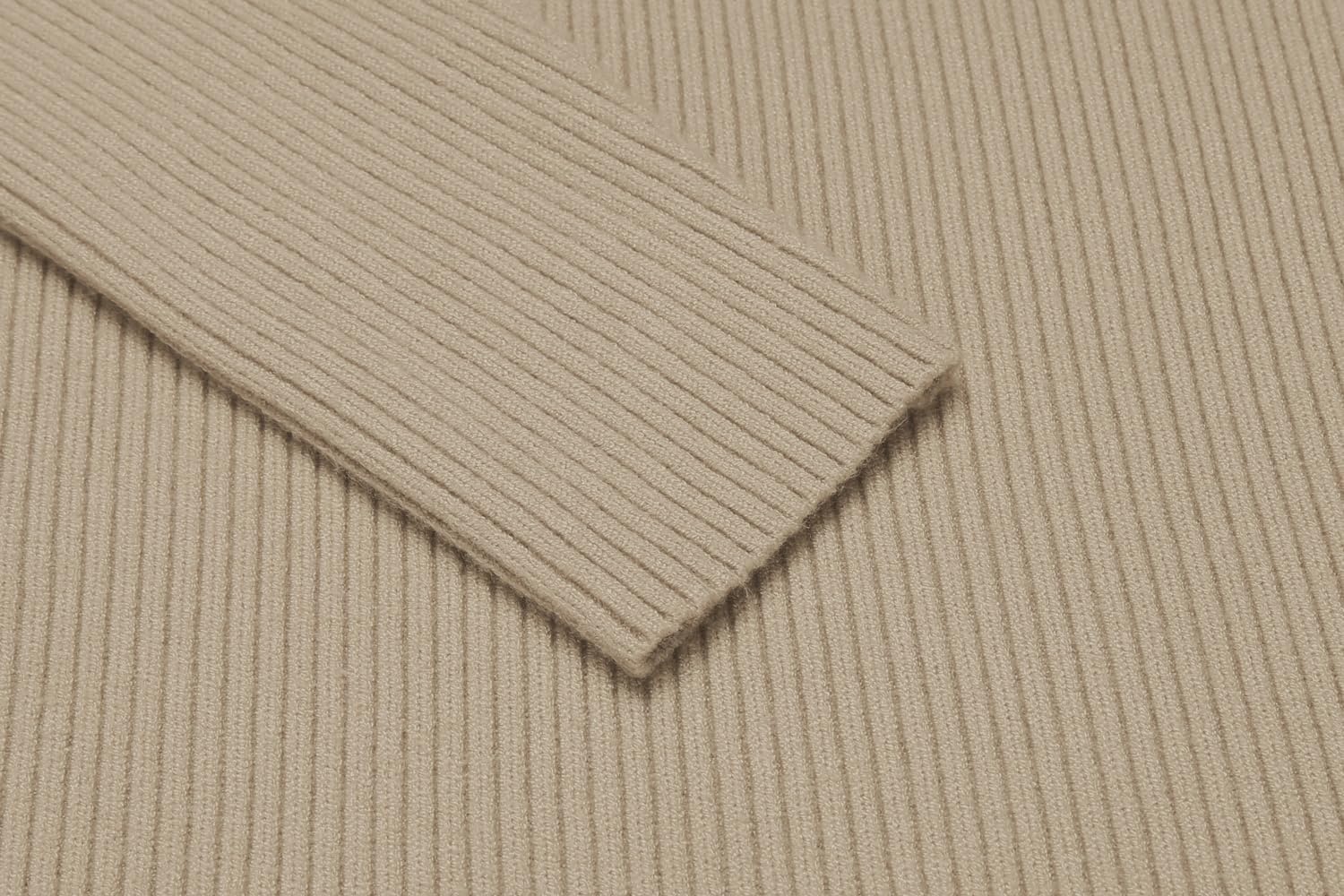 image:imageCOOFANDY Mens Ribbed Slim Fit Knitted Pullover Casual Turtleneck Sweater Premium antishrink knit turtleneck Soft warm amp stretchyperfect for casual work or outdoor wear in fallwinterCamel Apricot