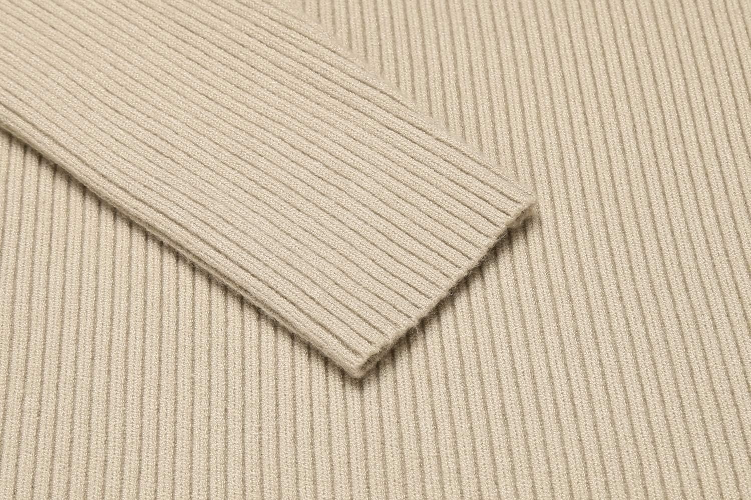 image:imageCOOFANDY Mens Ribbed Slim Fit Knitted Pullover Casual Turtleneck Sweater Premium antishrink knit turtleneck Soft warm amp stretchyperfect for casual work or outdoor wear in fallwinterKhaki