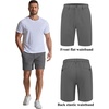 COOFANDY Men Casual Shorts 7″ Stretch Quick Dry Golf Shorts with 4 Pockets | Flat Front, Back Elastic Waistband, Button Closure, Moisture Wicking, Comfy, Lightweight Shorts Dress for Hiking Work Running(Dark Grey)