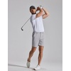 COOFANDY Men Casual Shorts 7″ Stretch Quick Dry Golf Shorts with 4 Pockets | Flat Front, Back Elastic Waistband, Button Closure, Moisture Wicking, Comfy, Lightweight Shorts Dress for Hiking Work Running(Light Grey)