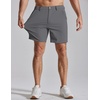 COOFANDY Men Casual Shorts 7″ Stretch Quick Dry Golf Shorts with 4 Pockets | Flat Front, Back Elastic Waistband, Button Closure, Moisture Wicking, Comfy, Lightweight Shorts Dress for Hiking Work Running(Dark Grey)