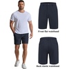 COOFANDY Men Casual Shorts 7″ Stretch Quick Dry Golf Shorts with 4 Pockets | Flat Front, Back Elastic Waistband, Button Closure, Moisture Wicking, Comfy, Lightweight Shorts Dress for Hiking Work Running(Navy Blue)