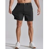 COOFANDY Men Casual Shorts 7″ Stretch Quick Dry Golf Shorts with 4 Pockets | Flat Front, Back Elastic Waistband, Button Closure, Moisture Wicking, Comfy, Lightweight Shorts Dress for Hiking Work Running(Black)