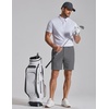 COOFANDY Men Casual Shorts 7″ Stretch Quick Dry Golf Shorts with 4 Pockets | Flat Front, Back Elastic Waistband, Button Closure, Moisture Wicking, Comfy, Lightweight Shorts Dress for Hiking Work Running(Dark Grey)