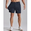COOFANDY Men Casual Shorts 7″ Stretch Quick Dry Golf Shorts with 4 Pockets | Flat Front, Back Elastic Waistband, Button Closure, Moisture Wicking, Comfy, Lightweight Shorts Dress for Hiking Work Running(Navy Blue)