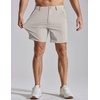 COOFANDY Men Casual Shorts 7″ Stretch Quick Dry Golf Shorts with 4 Pockets | Flat Front, Back Elastic Waistband, Button Closure, Moisture Wicking, Comfy, Lightweight Shorts Dress for Hiking Work Running(Light Khaki)