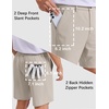 COOFANDY Men Casual Shorts 7″ Stretch Quick Dry Golf Shorts with 4 Pockets | Flat Front, Back Elastic Waistband, Button Closure, Moisture Wicking, Comfy, Lightweight Shorts Dress for Hiking Work Running(Light Khaki)