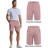COOFANDY Men Casual Shorts 7″ Stretch Quick Dry Golf Shorts with 4 Pockets | Flat Front, Back Elastic Waistband, Button Closure, Moisture Wicking, Comfy, Lightweight Shorts Dress for Hiking Work Running(Pink)