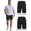 COOFANDY Men Casual Shorts 7″ Stretch Quick Dry Golf Shorts with 4 Pockets | Flat Front, Back Elastic Waistband, Button Closure, Moisture Wicking, Comfy, Lightweight Shorts Dress for Hiking Work Running(Black)