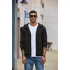 COOFANDY Men Full Zip Hoodie Fleece Zipper Sweatshirt Casual Hooded Jacket | Llightweight fleece-Lined and Zipper, Versatile Drawstring Hood, 2026 Fall Fashion Streetwear, Casual, Gym, Outdoor Jacket(Black)