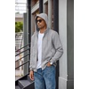 COOFANDY Men Full Zip Hoodie Fleece Zipper Sweatshirt Casual Hooded Jacket | Llightweight fleece-Lined and Zipper, Versatile Drawstring Hood, 2026 Fall Fashion Streetwear, Casual, Gym, Outdoor Jacket(Light Grey)