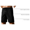 COOFANDY Mens Athletic Shorts 7″ Quick Dry Stretch Gym Workout Shorts | Classic 7 Inch Inseam, Functional Side Pockets and Back Zipper Pocket, Moisture Wicking, Active Fitness Training Sportswear(01-black/Grey)