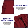 COOFANDY Mens Athletic Shorts 7″ Quick Dry Stretch Gym Workout Shorts | Classic 7 Inch Inseam, Functional Side Pockets and Back Zipper Pocket, Moisture Wicking, Active Fitness Training Sportswear(Navy Blue/Red)