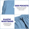 COOFANDY Mens Athletic Shorts 7″ Quick Dry Stretch Gym Workout Shorts | Classic 7 Inch Inseam, Functional Side Pockets and Back Zipper Pocket, Moisture Wicking, Active Fitness Training Sportswear(Dark Grey/Light Blue)