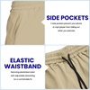 COOFANDY Mens Athletic Shorts 7″ Quick Dry Stretch Gym Workout Shorts | Classic 7 Inch Inseam, Functional Side Pockets and Back Zipper Pocket, Moisture Wicking, Active Fitness Training Sportswear(Light Khaki/Light Grey)
