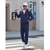 COOFANDY Men’s Athletic Tracksuit 2 Piece Sweat Suits Jacket and Pants Set | Tennis Sport Jogging Outfit, Leisure Casual Style, Full Zip Design, Lightweight and Breathable Fabric, Fashion Streetwear(Navy Blue)