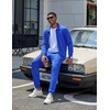 COOFANDY Men’s Athletic Tracksuit 2 Piece Sweat Suits Jacket and Pants Set | Tennis Sport Jogging Outfit, Leisure Casual Style, Full Zip Design, Lightweight and Breathable Fabric, Fashion Streetwear(Blue)