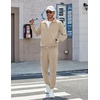 COOFANDY Men’s Athletic Tracksuit 2 Piece Sweat Suits Jacket and Pants Set | Tennis Sport Jogging Outfit, Leisure Casual Style, Full Zip Design, Lightweight and Breathable Fabric, Fashion Streetwear(Khaki)