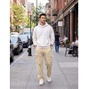 COOFANDY Mens Cargo Pants Casual Hiking Sweatpants Drawstring Straight Joggers Athletic Trousers with Pockets(Beige)