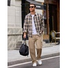 COOFANDY Mens Cargo Pants Casual Hiking Sweatpants Drawstring Straight Joggers Athletic Trousers with Pockets(Khaki)