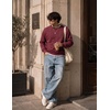 COOFANDY Mens Crewneck Sweatshirt Lightweight Casual Fall Winter Pullovers | Soft and Lightweight, Solid Color, Classic Fit, Gender-neutral, Home and Outdoor, Fall Winter(Wine Red)