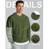 COOFANDY Mens Crewneck Sweatshirt Lightweight Casual Fall Winter Pullovers | Soft and Lightweight, Solid Color, Classic Fit, Gender-neutral, Home and Outdoor, Fall Winter(Army Green)