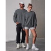 COOFANDY Mens Crewneck Sweatshirt Lightweight Casual Fall Winter Pullovers | Soft and Lightweight, Solid Color, Classic Fit, Gender-neutral, Home and Outdoor, Fall Winter(Dark Grey)