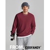 COOFANDY Mens Crewneck Sweatshirt Lightweight Casual Fall Winter Pullovers | Soft and Lightweight, Solid Color, Classic Fit, Gender-neutral, Home and Outdoor, Fall Winter(Wine Red)