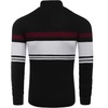 COOFANDY Mens Ribbed Slim Fit Knitted Pullover Casual Turtleneck Sweater | Premium anti-shrink knit turtleneck. Soft, warm & stretchy—perfect for casual, work or outdoor wear in fall/winter.(Black White Red Striped)