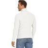 COOFANDY Mens Ribbed Slim Fit Knitted Pullover Casual Turtleneck Sweater | Premium anti-shrink knit turtleneck. Soft, warm & stretchy—perfect for casual, work or outdoor wear in fall/winter.(White)