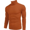 COOFANDY Mens Ribbed Slim Fit Knitted Pullover Casual Turtleneck Sweater | Premium anti-shrink knit turtleneck. Soft, warm & stretchy—perfect for casual, work or outdoor wear in fall/winter.(British Tan)
