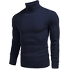 COOFANDY Mens Ribbed Slim Fit Knitted Pullover Casual Turtleneck Sweater | Premium anti-shrink knit turtleneck. Soft, warm & stretchy—perfect for casual, work or outdoor wear in fall/winter.(Sapphire)