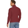 COOFANDY Mens Ribbed Slim Fit Knitted Pullover Casual Turtleneck Sweater | Premium anti-shrink knit turtleneck. Soft, warm & stretchy—perfect for casual, work or outdoor wear in fall/winter.(Wine Red)