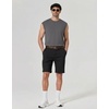 COOFANDY Mens Sleeveless Shirts 100% Cotton Workout Tank Tops Cut Off Shirts Gym Muscle Loose Fit Tee(Dark Grey)
