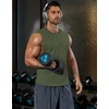 COOFANDY Mens Workout Tank Tops Cotton Cut Off Sleeveless Muscle Gym Shirts | Drop-Armhole Tank Top, Soft Breathable Cotton Fabric, Athletic Sleeveless Tee Shirt, Exercise Running Tank For Summer Beach(Army Green)