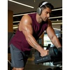 COOFANDY Mens Workout Tank Tops Cotton Cut Off Sleeveless Muscle Gym Shirts | Drop-Armhole Tank Top, Soft Breathable Cotton Fabric, Athletic Sleeveless Tee Shirt, Exercise Running Tank For Summer Beach(Wine Red)