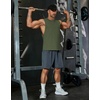 COOFANDY Mens Workout Tank Tops Cotton Cut Off Sleeveless Muscle Gym Shirts | Drop-Armhole Tank Top, Soft Breathable Cotton Fabric, Athletic Sleeveless Tee Shirt, Exercise Running Tank For Summer Beach(Army Green)