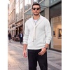 COOFANDY Mens Zip up Sweater Casual Knitted Cardigan Sweater Stand Collar | Textured Knitted, Two Deep Slanted Pockets, 2026 Fall Fashion, Soft Warm Sweater, Business Work Dress Long Sleeve Sweaters(Off-white)