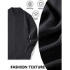 COOFANDY Mens Zip up Sweater Casual Knitted Cardigan Sweater Stand Collar | Textured Knitted, Two Deep Slanted Pockets, 2026 Fall Fashion, Soft Warm Sweater, Business Work Dress Long Sleeve Sweaters(Dark Grey)