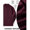 COOFANDY Mens Zip up Sweater Casual Knitted Cardigan Sweater Stand Collar | Textured Knitted, Two Deep Slanted Pockets, 2026 Fall Fashion, Soft Warm Sweater, Business Work Dress Long Sleeve Sweaters(Burgundy)