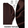 COOFANDY Mens Zip up Sweater Casual Knitted Cardigan Sweater Stand Collar | Textured Knitted, Two Deep Slanted Pockets, 2026 Fall Fashion, Soft Warm Sweater, Business Work Dress Long Sleeve Sweaters(Brown)