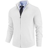 COOFANDY Mens Zip up Sweater Casual Knitted Cardigan Sweater Stand Collar | Textured Knitted, Two Deep Slanted Pockets, 2026 Fall Fashion, Soft Warm Sweater, Business Work Dress Long Sleeve Sweaters(Off-white)